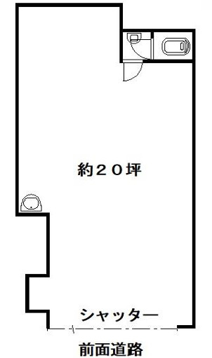 大阪市城東区今福西１丁目の店舗一部の間取り