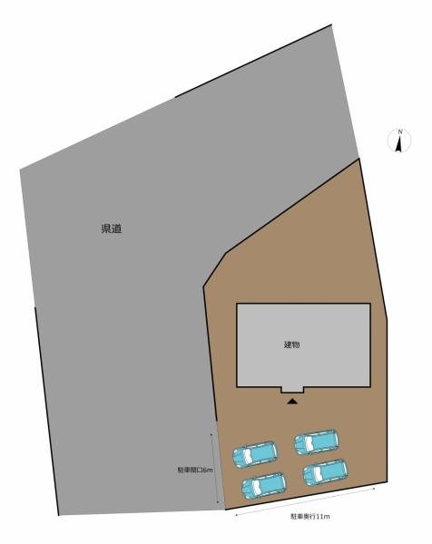 三戸郡階上町大字角柄折字南平の区画図|【リフォーム済】区画図です。駐車場の拡張工事を行いました。