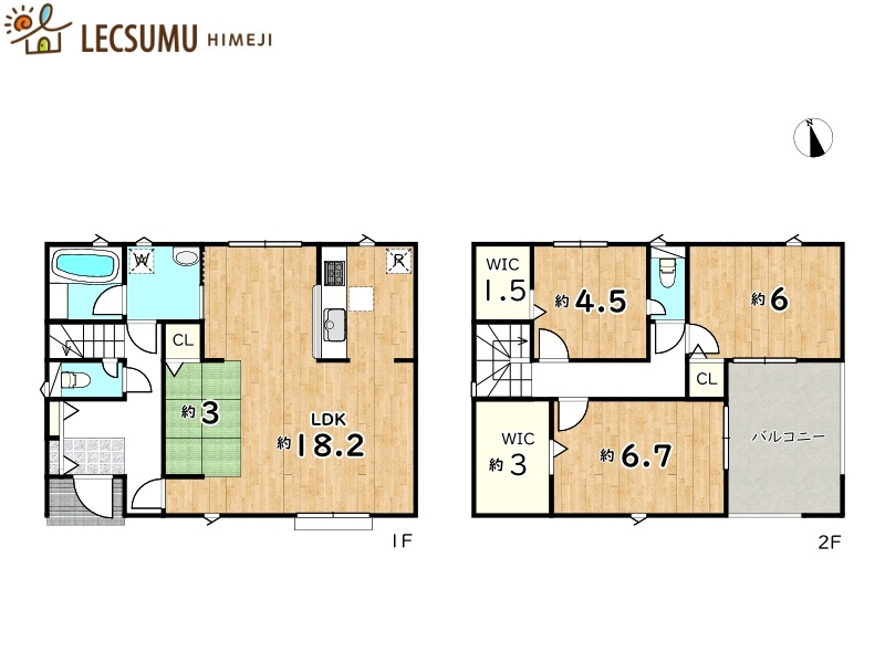 赤穂市さつき町第2／全2棟の区画図