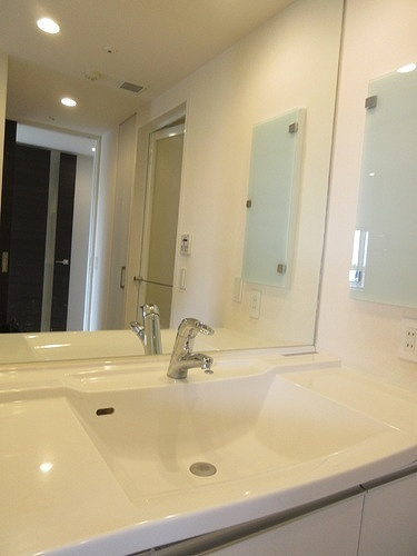 サーパスシティ桜通りパークウイングの洗面所|洗面化粧台（内装後）