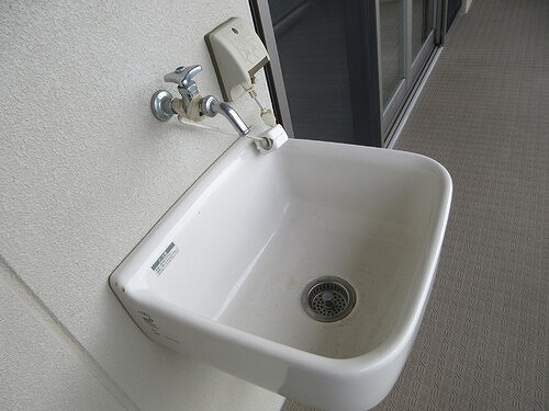 サーパスシティ桜通りパークウイングのバルコニー|スロップシンク