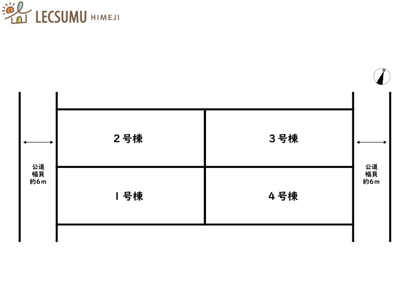 赤穂市片浜町第1／全4棟の区画図