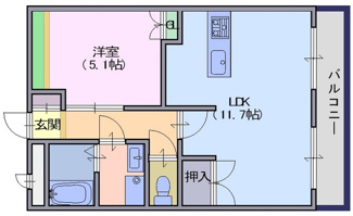【間取り】 | Merveille二階堂