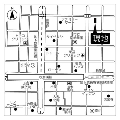 コンフォリア心斎橋EASTの地図