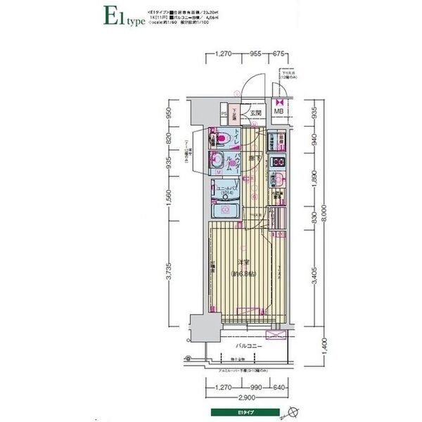プレサンス立売堀パークシティの間取り
