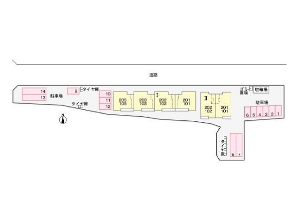 アンジュヴェールⅡの区画図