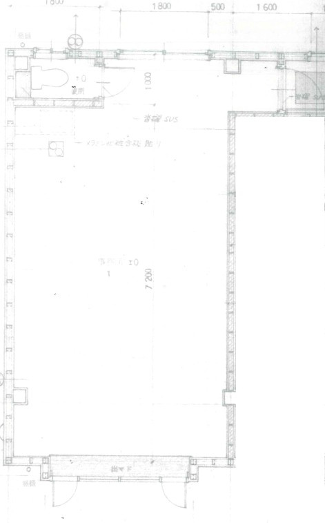 姫路市書写の店舗一部の間取り