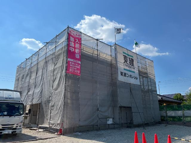 リバーストーン大清水の外観|建築現場