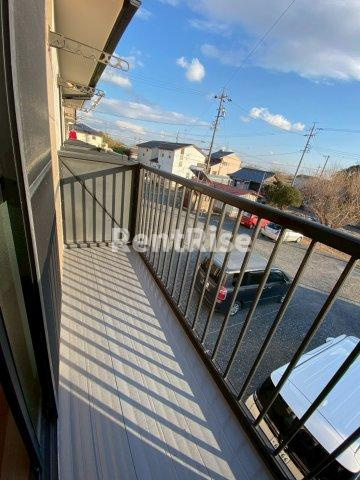 ハイツヤマザキBのバルコニー