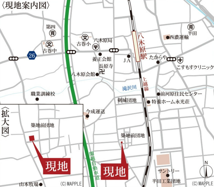 渋川市半田第9　限定1棟　リーブルガーデン　新築建売の地図