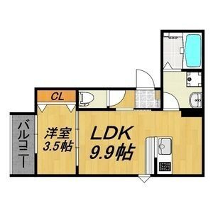 LECOCON岩倉Ⅴの間取り