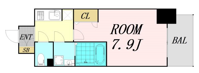 アーデン谷町　仲介手数料無料の間取り