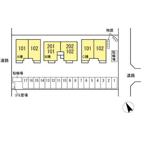 ローズモア　Aの区画図