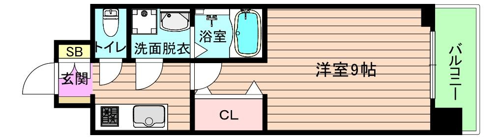 大阪市城東区鴫野西２丁目の賃貸マンションの間取り