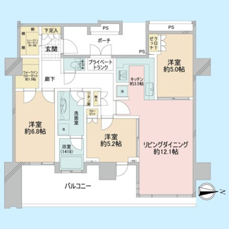 【間取り】 | ワールドシティタワーズアクアタワー