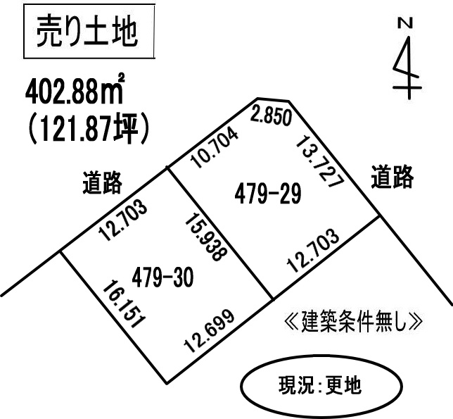 室蘭市本輪西町5丁目479-29他1筆　土地