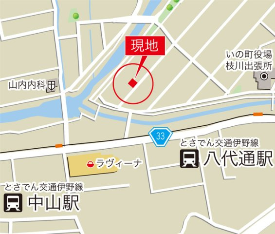 いの町枝川1棟の地図