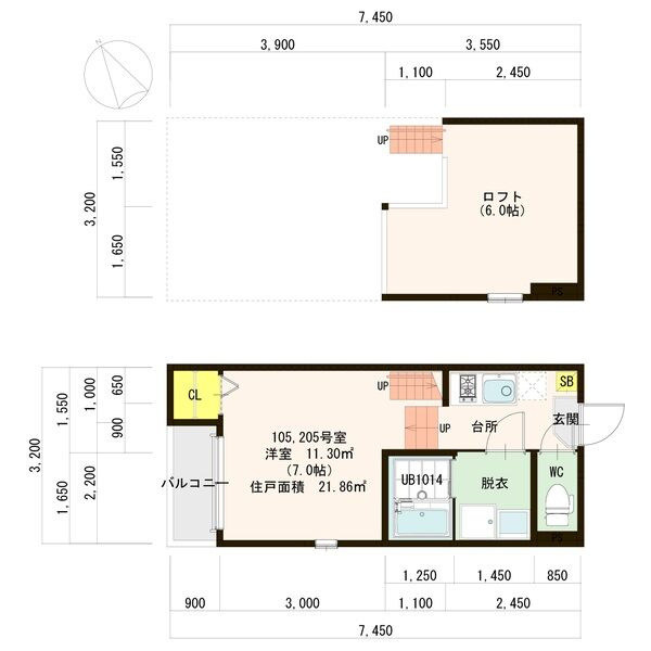 メゾン・シャドール名駅南　名古屋市賃貸　仲介手数料無料の間取り