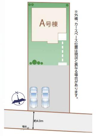 ひたちなか市平磯町　新築戸建の区画図