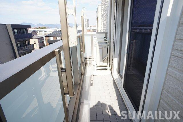 熊本市中央区帯山２丁目の賃貸マンションのバルコニー