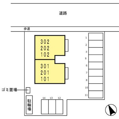 【区画図】 | サザンリーフ新涯