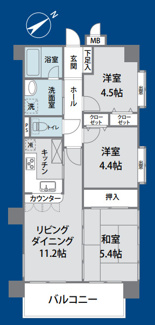 【間取り】 | ワイズユウラク幕張パテラ