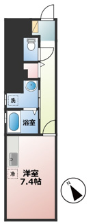 【間取り】 | アネックス西新涯 | 1Room