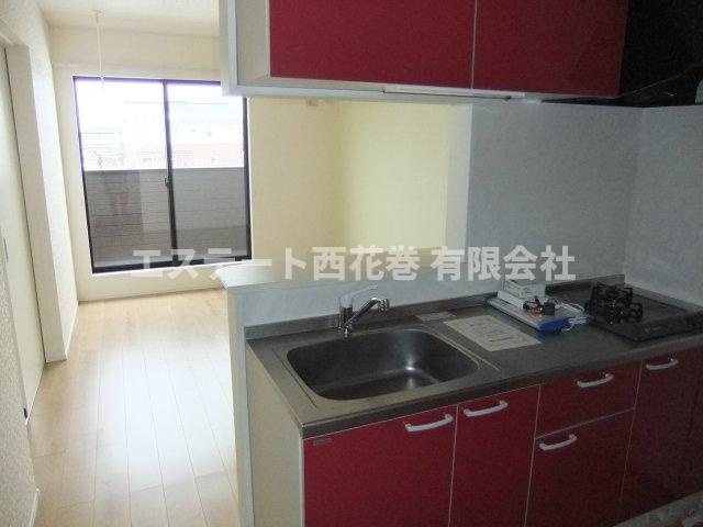 花巻市南万丁目のアパートのキッチン