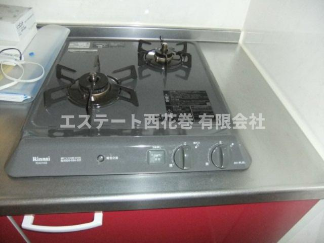 花巻市南万丁目のアパートのキッチン