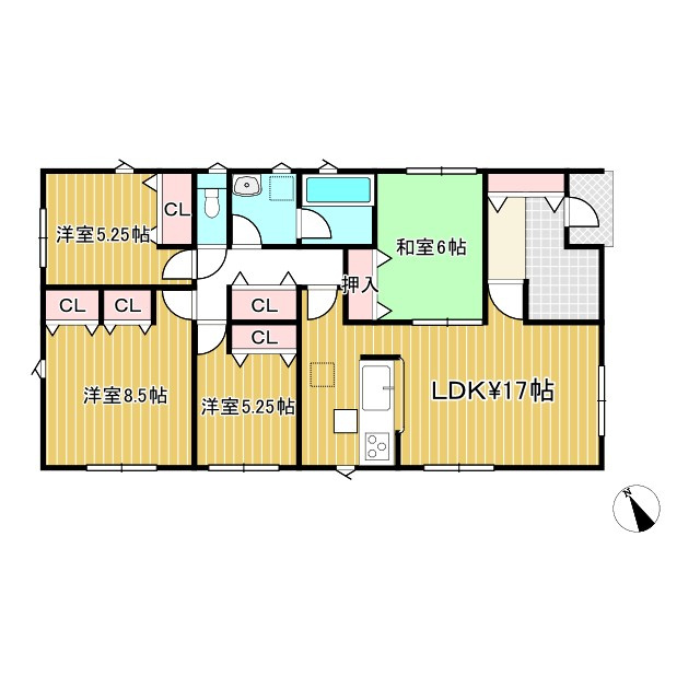 ●鈴鹿市長太栄町第3 新築戸建【全4棟】の間取り