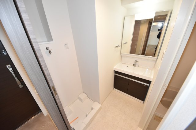 ラピシーヌ南堀江の洗面所|偶数奇数で色が違います