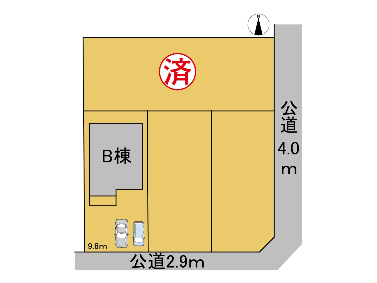 【商談中】ダイマルタウン　大垣市長松町第７　全４区画分譲の区画図|■区画図
■YAMADA電機の　ヤマダ不動産　株式会社リライフ　
いつでもお問合わせ下さい。