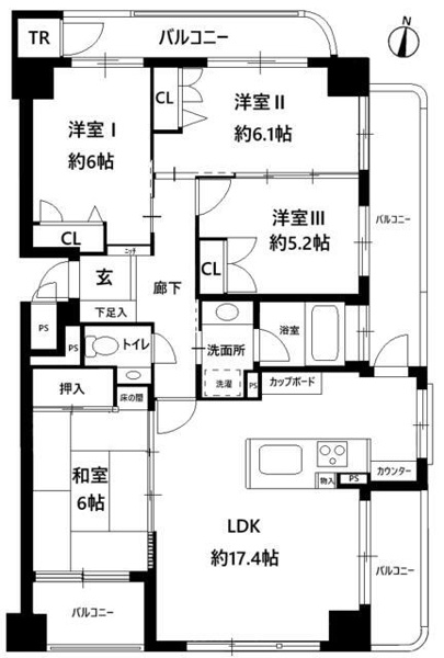 【間取り】 | ファーネスト百道2丁目☆仲介手数料半額☆