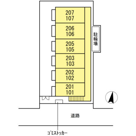 レーヴ平和台の区画図