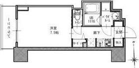 S-RESIDENCE谷町五丁目の間取り