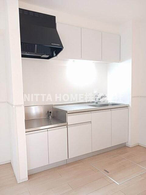 オーブ　コリーヌのキッチン|コンロ設置可能なオープンタイプのキッチンです＊