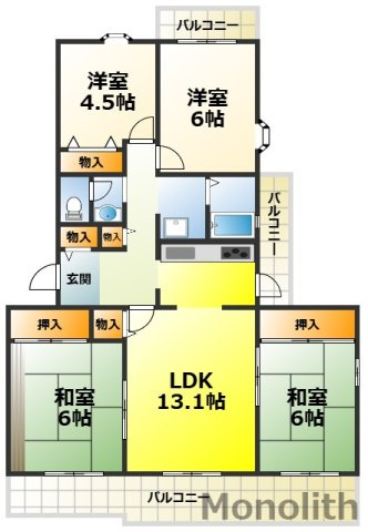 いぶき野3丁目7号棟の間取り