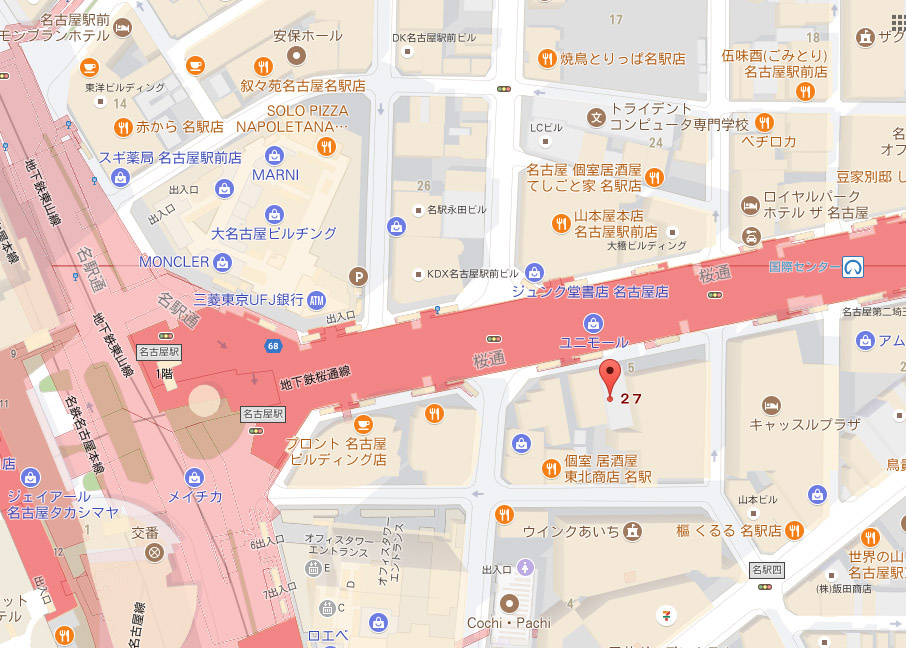 大一名駅ビルの地図