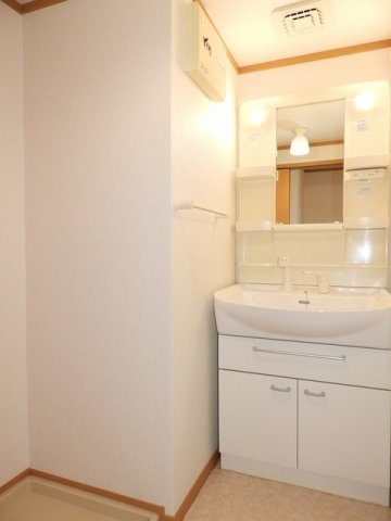 イリスＢの洗面所|脱衣スペースもあります