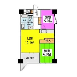 アルテハイム宮ノ陣の間取り|使い勝手の良い間取りです♪