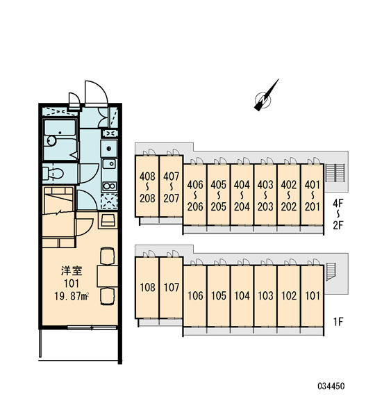 レオパレスエムズ柏の区画図|画像3