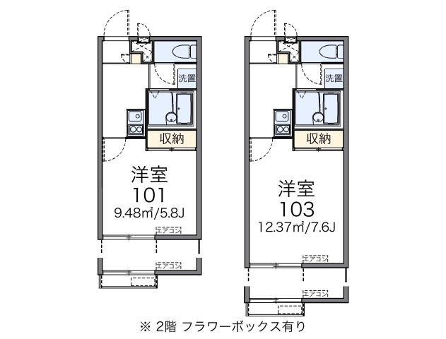 レオパレス南逆井の間取り|画像2