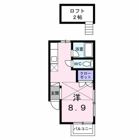 バーン荒町Ｂ棟の間取り