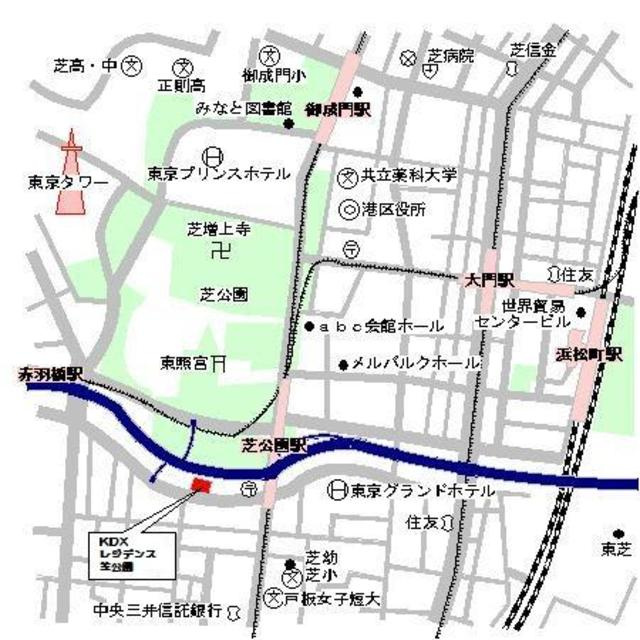 ＫＤＸレジデンス芝公園の地図