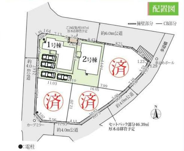 厚木市関口新築戸建て　2号棟の区画図|区画図「厚木市関口新築戸建て」