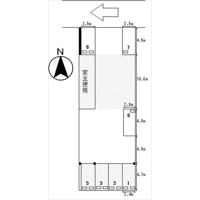 岐阜市溝旗町４丁目の駐車場の外観