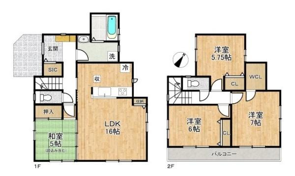 生駒市萩の台 Ｈ号地 ／新築一戸建