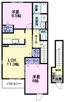 【間取り】 | リリエンハイム　Ｂ