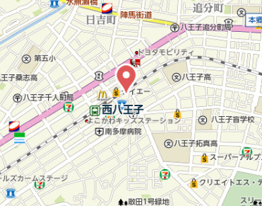 祝：成約済み　パレ・ドール西八王子　八王子市　中古マンションの地図|～仲介手数料無料☆八王子ひなた不動産～パレ・ドール西八王子