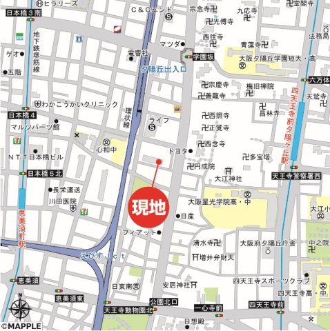 セレニテ夕陽丘エクラの地図